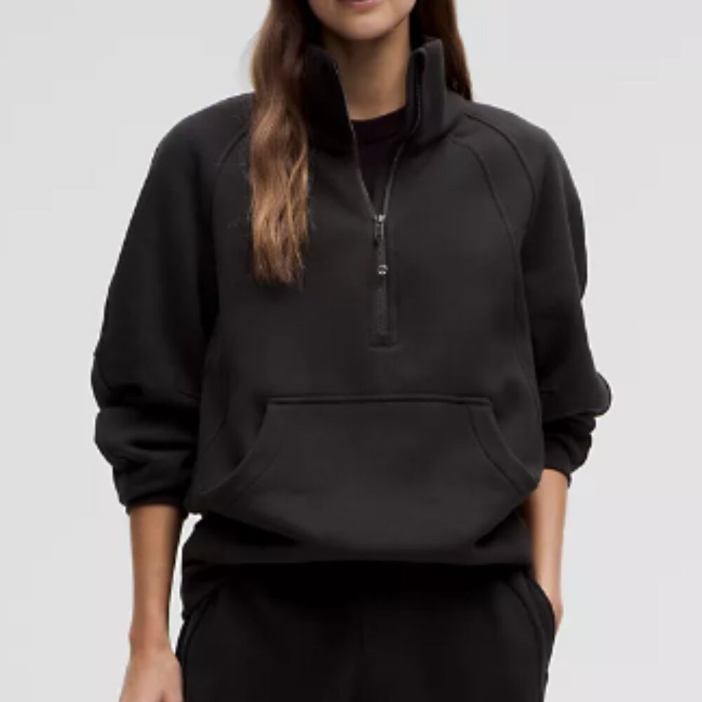 Lululemon Scuba Oversized Funnel-Neck Half Zip Long size XL/XXL BLACK
